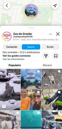 Exemple d'un compte Instagram 2