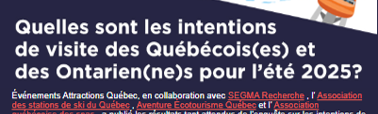 Capture d’écran de l’infolettre mensuelle d’Événements Attractions Québec, qui présente l’actualité touristique et les initiatives menées par l’association.